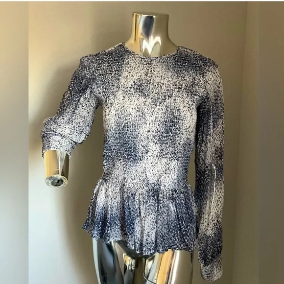 ❌SOLD❌ Tyler Boe Smocked Peplum Blouse - Picture 2 of 15